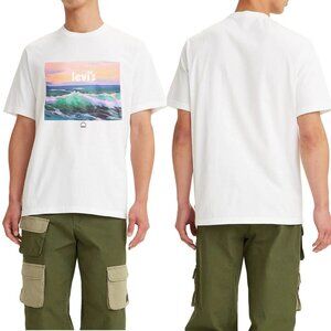 XL - Levis Mens Relaxed Fit Short Sleeve Crewneck T-Shirt - White